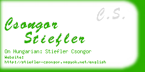 csongor stiefler business card